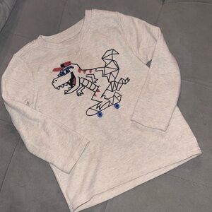 2 Kids Graphic Long Sleeve Shirts - Cream